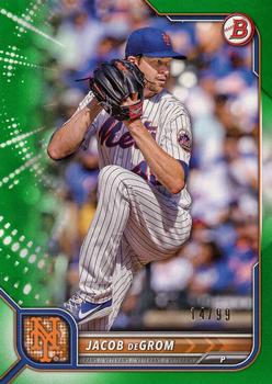 2022 Bowman - Green #7 Jacob deGrom Front