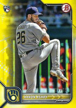 2022 Bowman - Yellow #21 Aaron Ashby Front