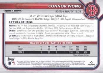 2022 Bowman - Gold #82 Connor Wong Back