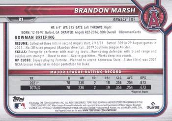 2022 Bowman - Platinum #81 Brandon Marsh Back