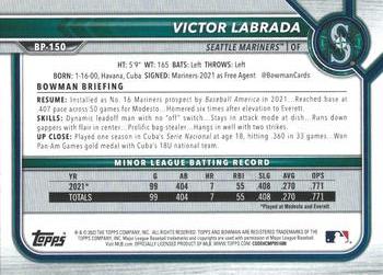 2022 Bowman - Prospects #BP-150 Victor Labrada Back