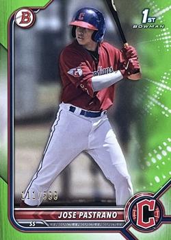 2022 Bowman - Prospects Neon Green #BP-21 Jose Pastrano Front