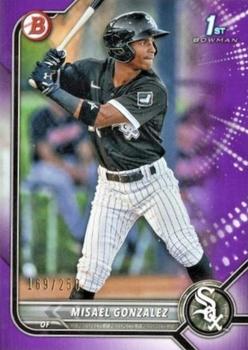 2022 Bowman - Prospects Purple #BP-4 Misael Gonzalez Front