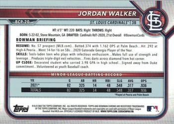 2022 Bowman - Chrome Prospects #BCP-20 Jordan Walker Back