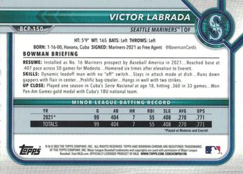 2022 Bowman - Chrome Prospects #BCP-150 Victor Labrada Back