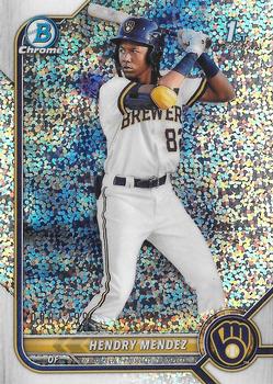 2022 Bowman - Chrome Prospects Speckle Refractor #BCP-88 Hendry Mendez Front
