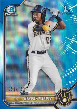 2022 Bowman - Chrome Prospects Blue Refractor #BCP-88 Hendry Mendez Front