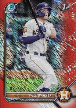 2022 Bowman - Chrome Prospects Orange Shimmer Refractor #BCP-105 Will Wagner Front