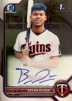2022 Bowman - Chrome Prospect Autographs #CPA-BA Bryan Acuna Front