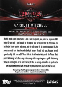 2022 Bowman - Under Armour All-America Game Autographs #UAA-12 Garrett Mitchell Back