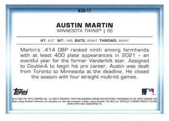 2022 Bowman - Bowman in 3D #B3D-17 Austin Martin Back