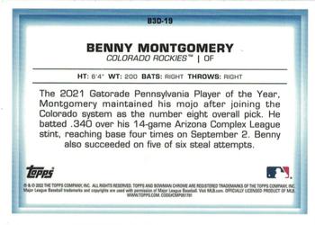 2022 Bowman - Bowman in 3D #B3D-19 Benny Montgomery Back
