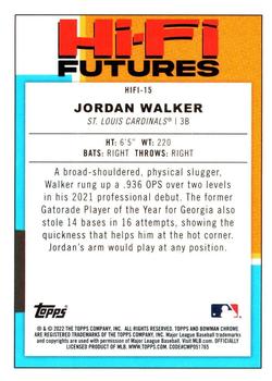 2022 Bowman - Hi-Fi Futures SuperFractor #HIFI-15 Jordan Walker Back