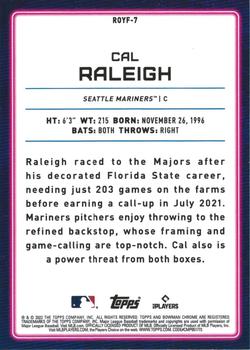 2022 Bowman - Rookie of the Year Favorites #ROYF-7 Cal Raleigh Back