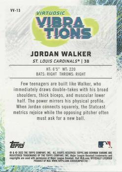 2022 Bowman - Virtuosic Vibrations #VV-13 Jordan Walker Back