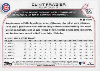 2022 Topps Chicago Cubs #CHC-7 Clint Frazier Back