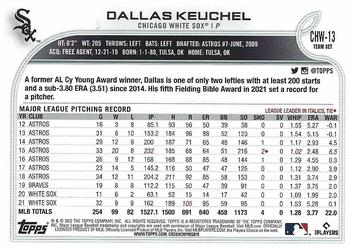 2022 Topps Chicago White Sox #CHW-13 Dallas Keuchel Back