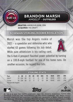 2022 Bowman Sterling #BSR-26 Brandon Marsh Back
