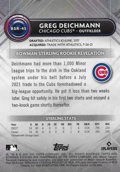 2022 Bowman Sterling #BSR-45 Greg Deichmann Back