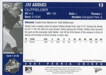2007 MultiAd Peoria Chiefs Update #1 Jim Adduci Back
