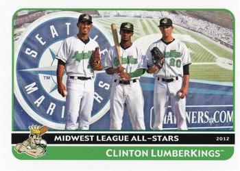 2012 Grandstand Clinton LumberKings Update 2 #NNO Midwest League All-Stars (Jamal Austin / Tim Griffin / Jordan Shipers) Front