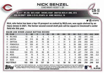 2022 Topps Cincinnati Reds #CIN-10 Nick Senzel Back