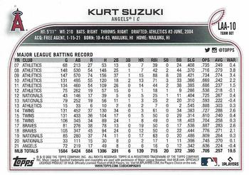 2022 Topps Los Angeles Angels #LAA-10 Kurt Suzuki Back