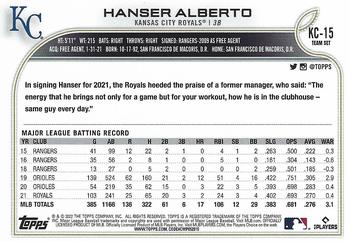 2022 Topps Kansas City Royals #KC-15 Hanser Alberto Back