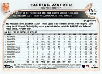 2022 Topps New York Mets #NYM-14 Taijuan Walker Back