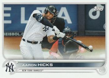 2022 Topps New York Yankees #NYY-8 Aaron Hicks Front