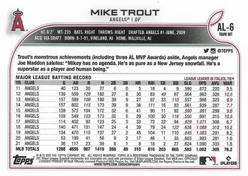 2022 Topps American League All-Stars #AL-6 Mike Trout Back