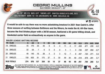 2022 Topps American League All-Stars #AL-10 Cedric Mullins Back