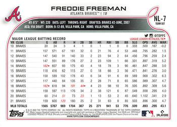2022 Topps National League All-Stars #NL-7 Freddie Freeman Back