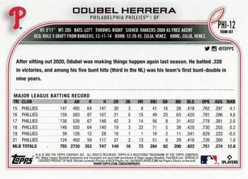 2022 Topps Philadelphia Phillies #PHI-12 Odubel Herrera Back