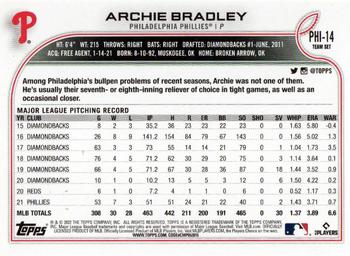 2022 Topps Philadelphia Phillies #PHI-14 Archie Bradley Back