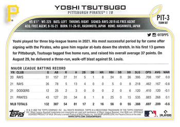 2022 Topps Pittsburgh Pirates #PIT-3 Yoshi Tsutsugo Back