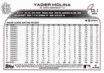 2022 Topps St. Louis Cardinals #STL-1 Yadier Molina Back