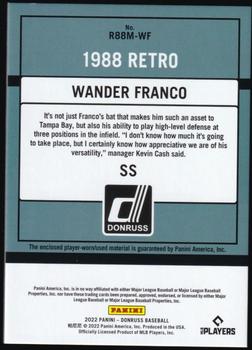 2022 Donruss - Retro 1988 Materials #R88M-WF Wander Franco Back