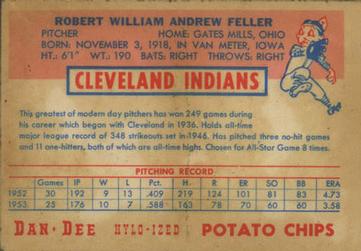 1954 Dan-Dee Potato Chips #NNO Bob Feller Back