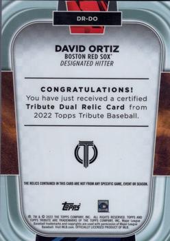 2022 Topps Tribute - Dual Relics Red #DR-DO David Ortiz Back