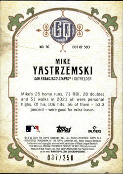 2022 Topps Gypsy Queen - Indigo #76 Mike Yastrzemski Back
