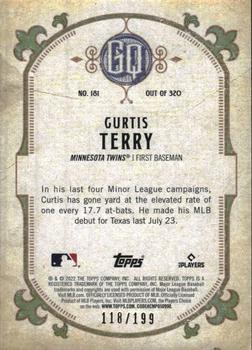 2022 Topps Gypsy Queen - Turquoise #181 Curtis Terry Back