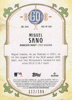 2022 Topps Gypsy Queen - Turquoise #206 Miguel Sano Back