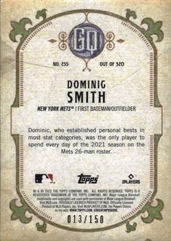 2022 Topps Gypsy Queen - Blue #255 Dominic Smith Back
