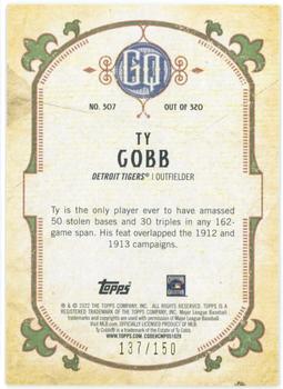 2022 Topps Gypsy Queen - Blue #307 Ty Cobb Back
