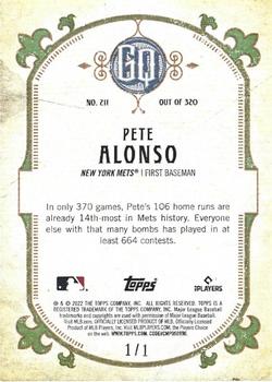 2022 Topps Gypsy Queen - Black #211 Pete Alonso Back