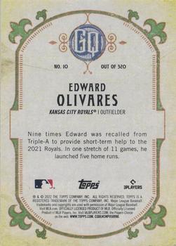 2022 Topps Gypsy Queen - Missing Nameplate #10 Edward Olivares Back