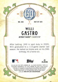 2022 Topps Gypsy Queen - Missing Nameplate #283 Willi Castro Back
