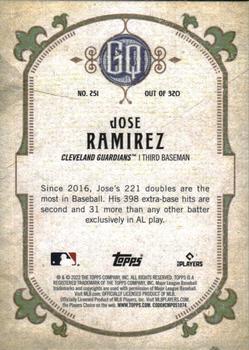2022 Topps Gypsy Queen - Chrome #251 Jose Ramirez Back