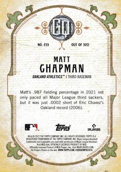 2022 Topps Gypsy Queen - Chrome #253 Matt Chapman Back